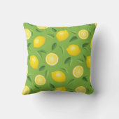 レモン背景パターン クッション (裏面)