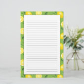レモン背景パターン 便箋 (スタンド正面)