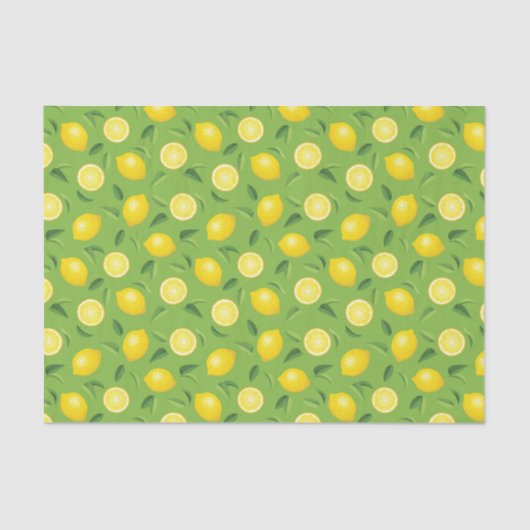 レモン背景パターン 薄葉紙 (正面)