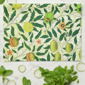 レモン色のウィリアム・モリスのエキゾチックなフルーツ キッチンタオル (折り畳み)