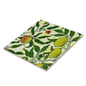 レモン色のウィリアム・モリスのエキゾチックなフルーツ タイル (側面)