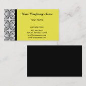 レモン色のダマスク織の歓喜 名刺 (正面/裏面)