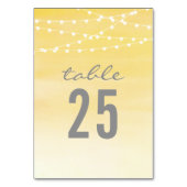 レモン色の水彩画のひもライト テーブルナンバー (裏面)