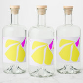 レモン色の花 リキュールボトルラベル (ボトル)