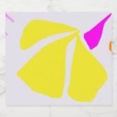 レモン色の花 リキュールボトルラベル (シングルラベル)