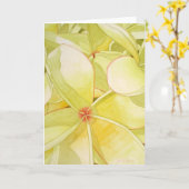 レモン色のFrangipani カード (黄色い花)