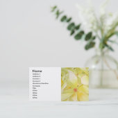 レモン色のFrangipani 名刺 (スタンド正面)