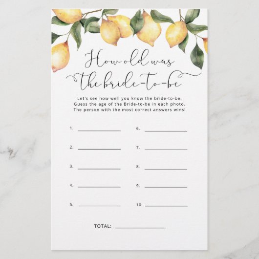 レモン花嫁の年齢 (正面)