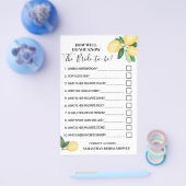 レモン花嫁シャワーゲームカードを知ってるか チラシ (シングル)