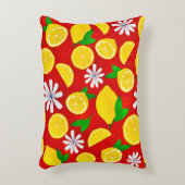 レモン花枕カバー アクセントクッション (正面(垂直))