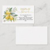 レモン花飾りシャワーエンクロージャカード エンクロージャーカード (正面/裏面)