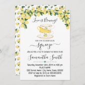 レモン茶のブライダルシャワーの招待 シーズンカード (正面/裏面)