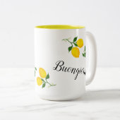 レモン葉とブオンジョルノコーヒーマグ ツートーンマグカップ (正面右)