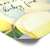 レモン葉とベビー – その食品の名前 ポスター (角)