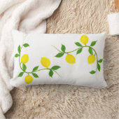レモン葉とリバーシブル ランバークッション (ブランケット)