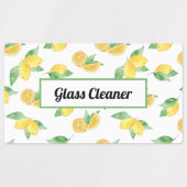 レモン葉と油スプレーボトルラベル ラベル (デザイン1)