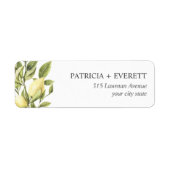 レモン葉と |の結婚戻り値 ラベル (正面)