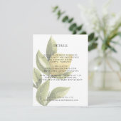 レモン葉と |グリーン結婚シック詳細 エンクロージャーカード (スタンド正面)