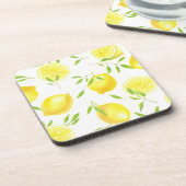 レモン葉と コースター (左側)