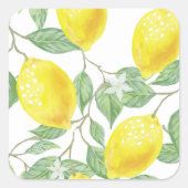 レモン葉と スクエアシール (正面)