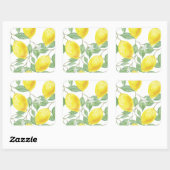 レモン葉と スクエアシール (シート)