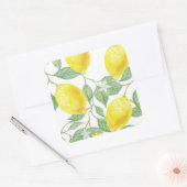 レモン葉と スクエアシール (封筒)