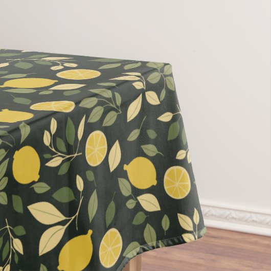レモン葉と テーブルクロス (インサイチュ)
