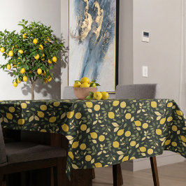 レモン葉と テーブルクロス