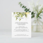 レモン葉と |パターンシック結婚の詳細 エンクロージャーカード (スタンド正面)