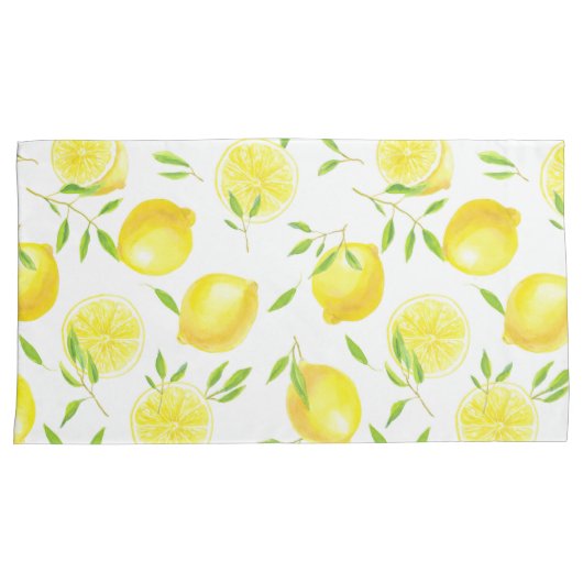 レモン葉と 枕カバー (正面右)