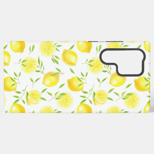 レモン葉と SAMSUNG GALAXYケース (裏面横)