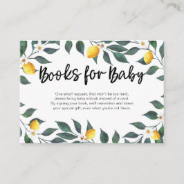 レモン葉のベビーシャワーの挿入物カード エンクロージャーカード