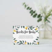 レモン葉のベビーシャワーの挿入物カード エンクロージャーカード (スタンド正面)