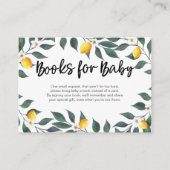 レモン葉のベビーシャワーの挿入物カード エンクロージャーカード (正面)