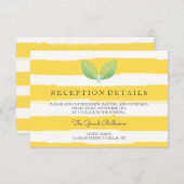 レモン葉の黄&緑|披露宴詳細 招待状 (正面/裏面)