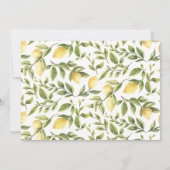 レモン葉ズボホの写真結婚は日付を保存 案内状 (裏面)