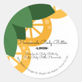 レモン葉体バターバスブランディング包装 ラウンドシール (正面)