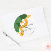 レモン葉体バターバスブランディング包装 ラウンドシール (封筒)