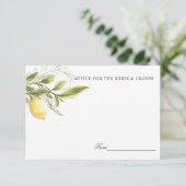 レモン葉類の結婚アドバイス又はレシピ 招待状 (スタンド正面)