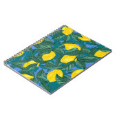 レモン葉、：柑橘類のトロピカルパターン。 ノートブック (左側)