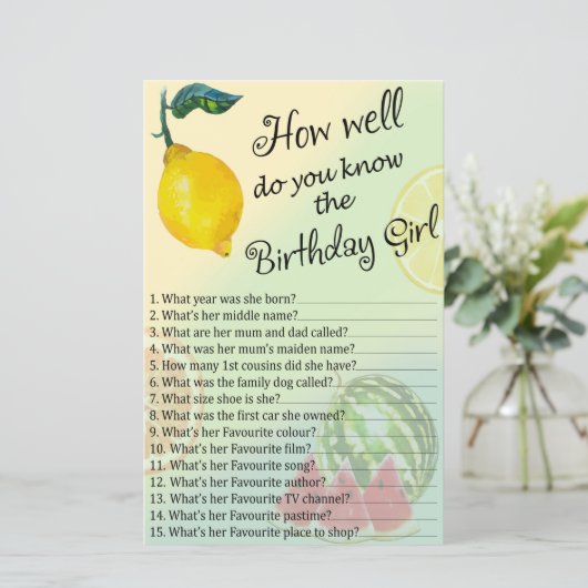 レモン誕生日の女の子をどれだけ知っているか (スタンド正面)