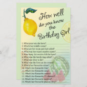 レモン誕生日の女の子をどれだけ知っているか (正面/裏面)