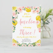 レモン誕生日招待状3rd誕生日 招待状 (スタンド正面)