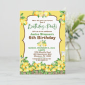 レモン誕生日招待状 招待状 (スタンド正面)