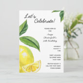 レモン誕生日招待状 招待状 (スタンド正面)