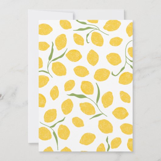 レモン誕生日招待状 招待状 (裏面)