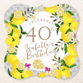 レモン誕生日 ペーパーコースター (正面)