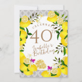 レモン誕生日 招待状 (正面)