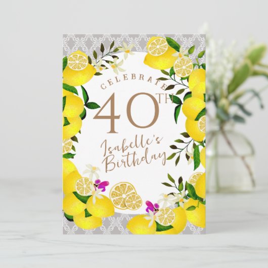 レモン誕生日 招待状 (スタンド正面)