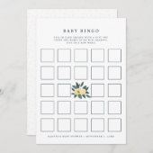 レモン赤ちゃんシャワービンゴゲームカード 招待状 (正面/裏面)